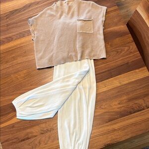 Stylish Beige and Cream Joggers